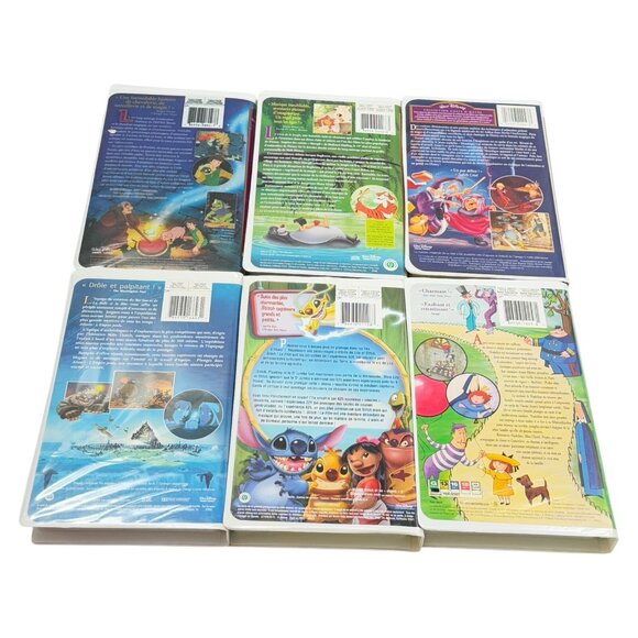VHS Lot 6 Francais Disney Madeline Stitch Atlantis Tarzan Junge Clamshell French - Picture 7 of 7